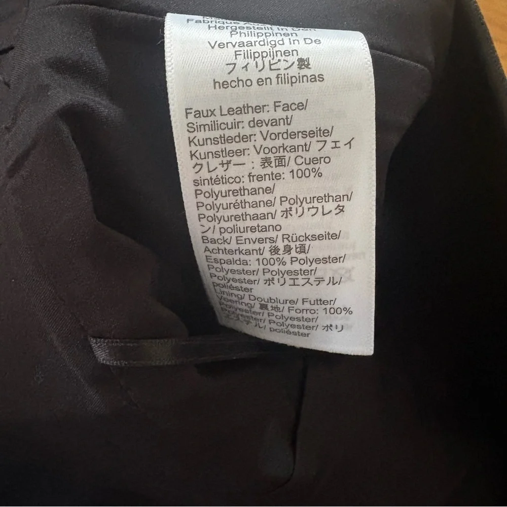 J.Crew Black Leather Mini Skirt Size 4